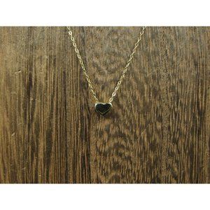 18 Inch Gold Over Sterling Silver Tiny Love Heart Pendant Necklace